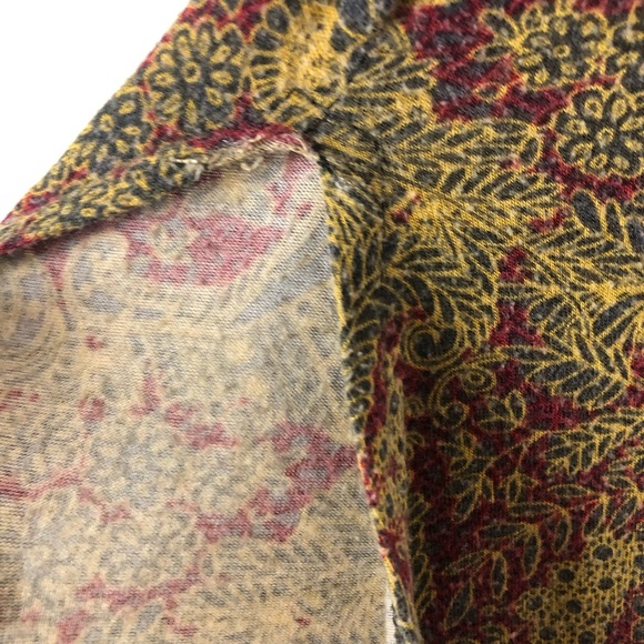 Free People Paisley Boho Maxi Skirt Side Slit S - Picture 5 of 9